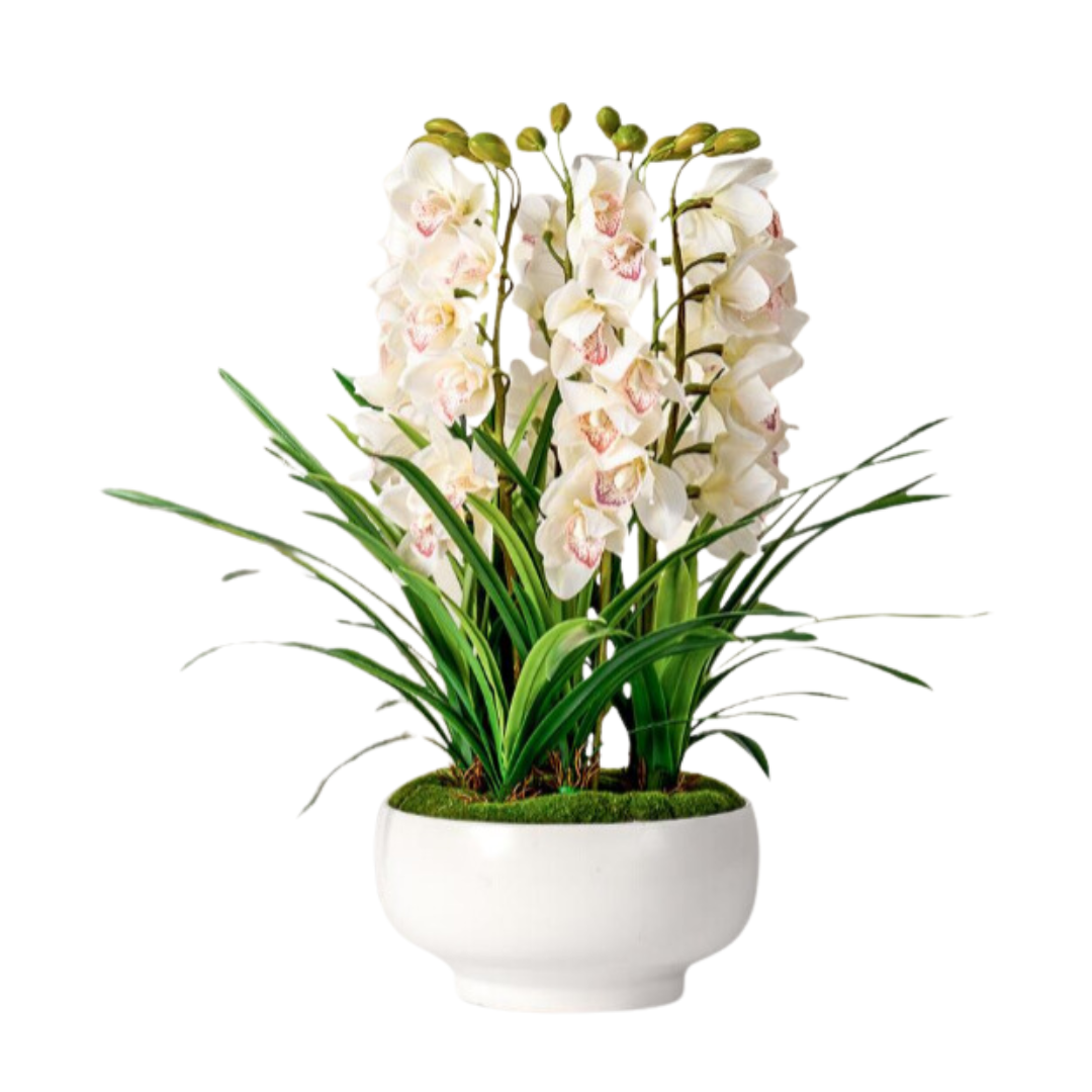 Cymbidium Flowers Arrangement (Faux)