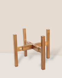 Adjustable Wood Stand - Dark Wood - Stand - Tumbleweed Plants - Online Plant Delivery Singapore
