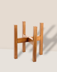 Adjustable Wood Stand - Dark Wood - Stand - Tumbleweed Plants - Online Plant Delivery Singapore