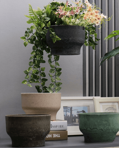 AirStone Aura Pot - jade green / standard+hanging (comes with hanging chain and holes)