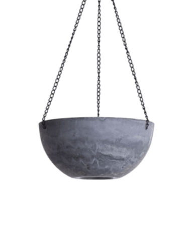 AirStone Bowl Pot (L) - Blue-Gray / standard+hanging (comes with hanging chain and holes)