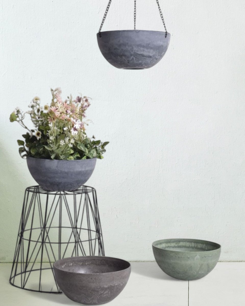 AirStone Bowl Pot (L) - Pots - 4612938219301 - Tumbleweed Plants - Online Plant Delivery Singapore