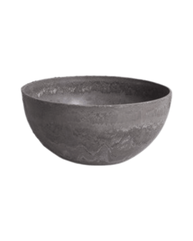 AirStone Bowl Pot (L) - Grey / standard+hanging (comes with hanging chain and holes)