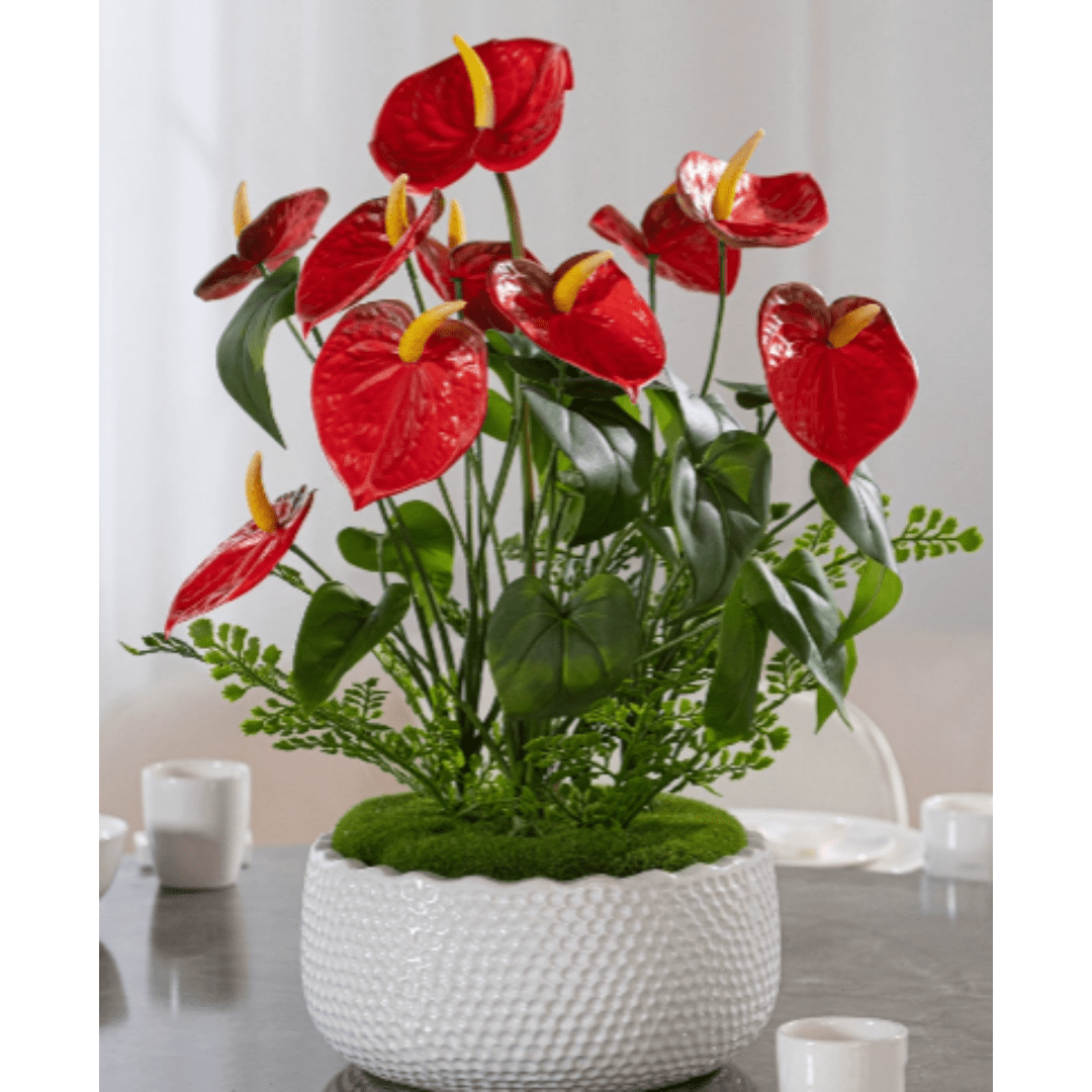 Anthurium Arrangement (Faux) - Artificial Plant - 1838465443527000071 - 0 - Tumbleweed Plants - Online Plant Delivery Singapore