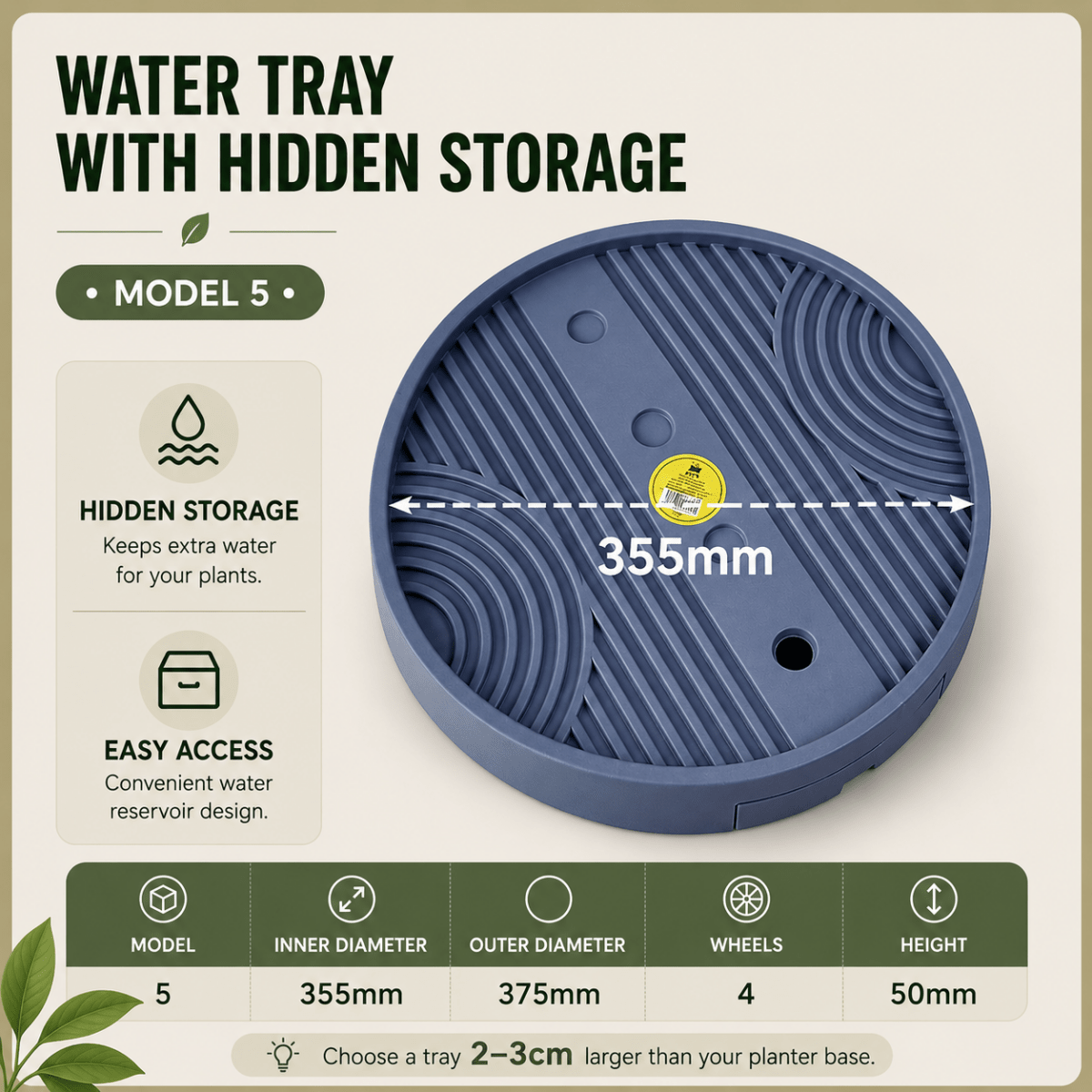 Plant Trolley Tray with Wheels - Plant Accessories - 5282075949756 - Tumbleweed Plants - Online Plant Delivery Singapore