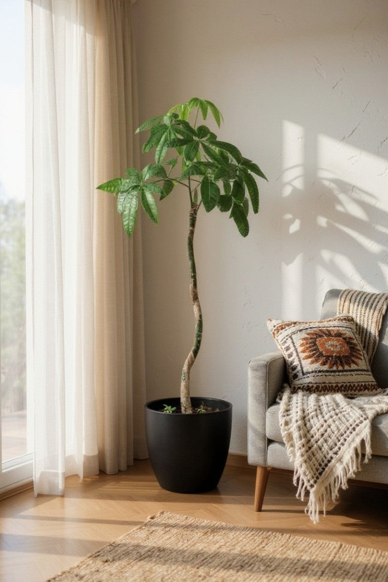Money Tree Bottle Trunk XL - Potted plant - POTT - MONE - GRWMTL - 7484 - Tumbleweed Plants - Online Plant Delivery Singapore