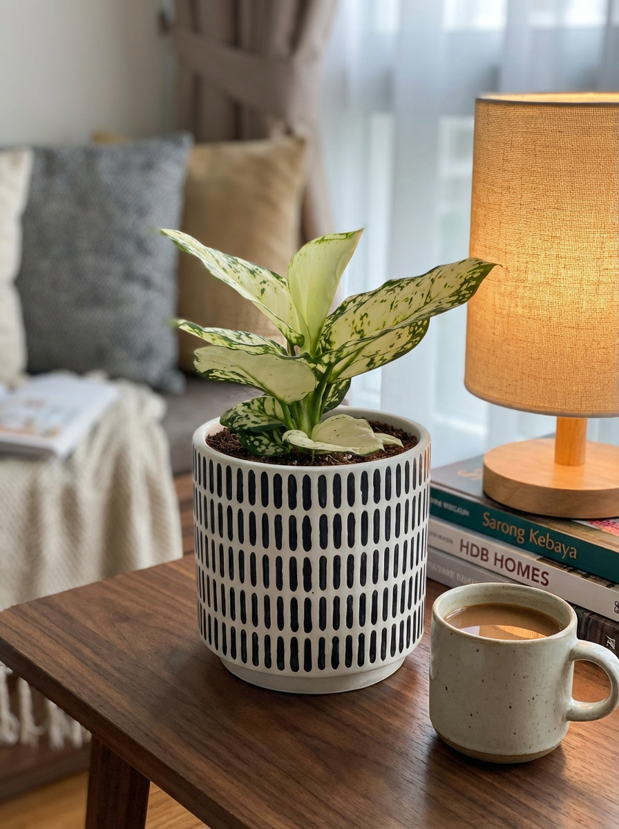 Aglaonema Snow White Plant