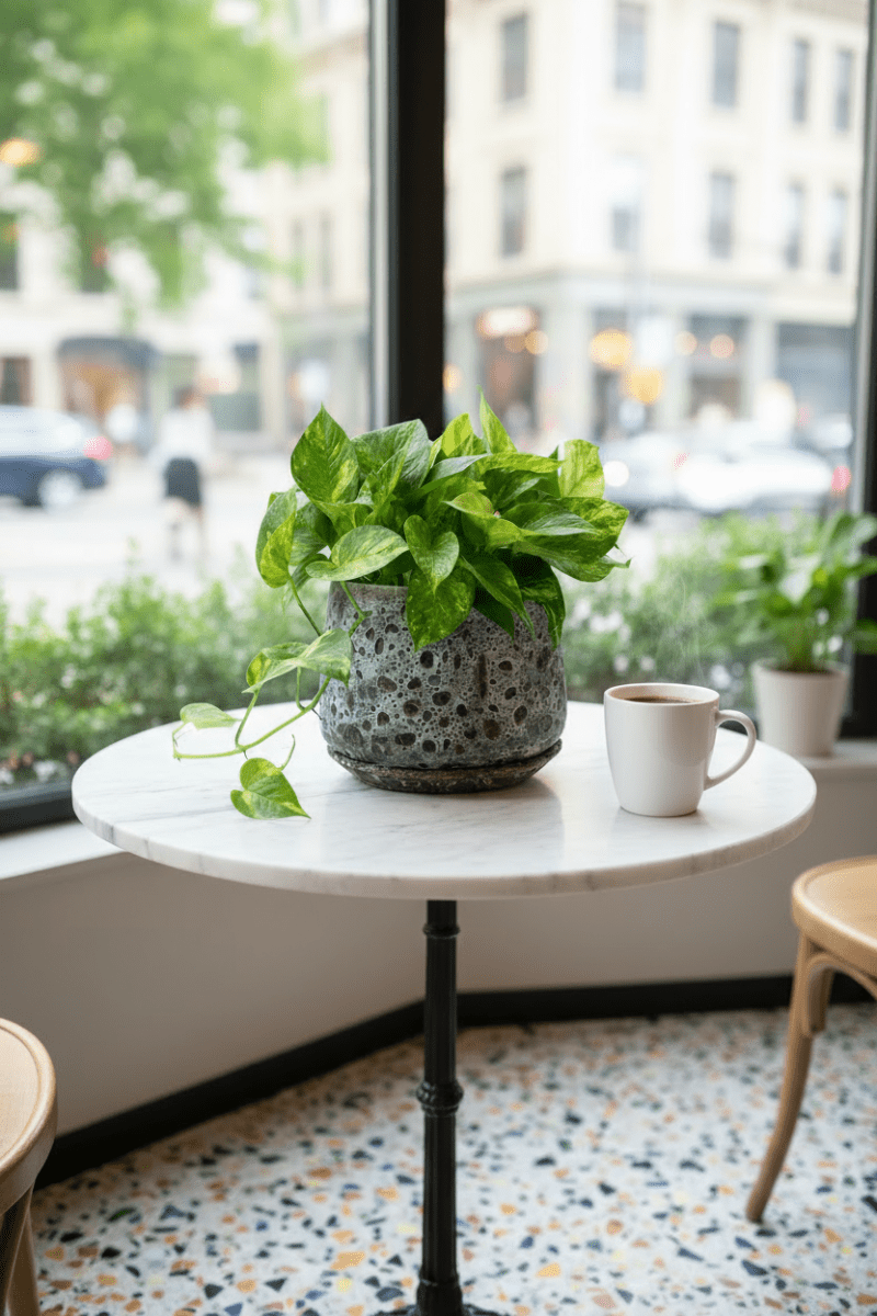 Epipremnum Aureum - Golden Pothos (Variegated) - Potted plant - GIFT-EPIP-HNG-3737 - Tumbleweed Plants - Online Plant Delivery Singapore
