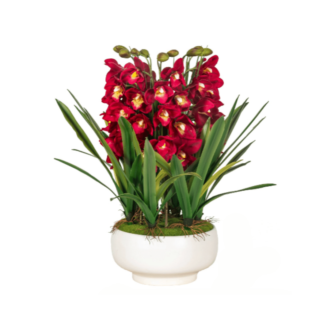 Cymbidium Flowers Arrangement (Faux) - Artificial Plant - 1838465442990002184 - 0 - Tumbleweed Plants - Online Plant Delivery Singapore