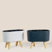 Duo Self Watering Pot with Stand