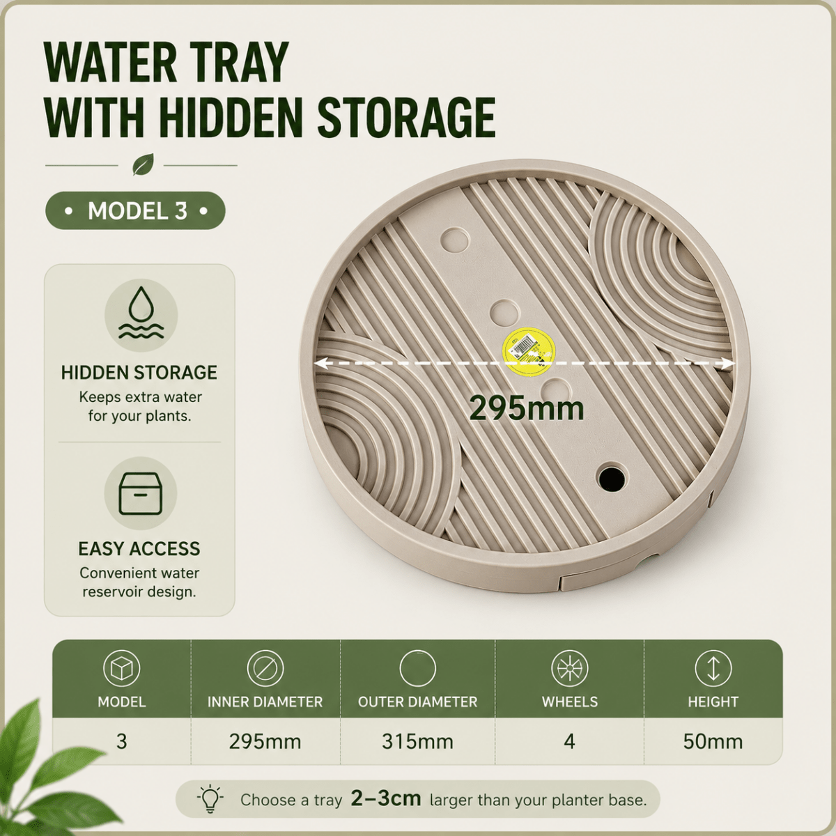 Plant Trolley Tray with Wheels - Plant Accessories - 5282075949751 - Tumbleweed Plants - Online Plant Delivery Singapore