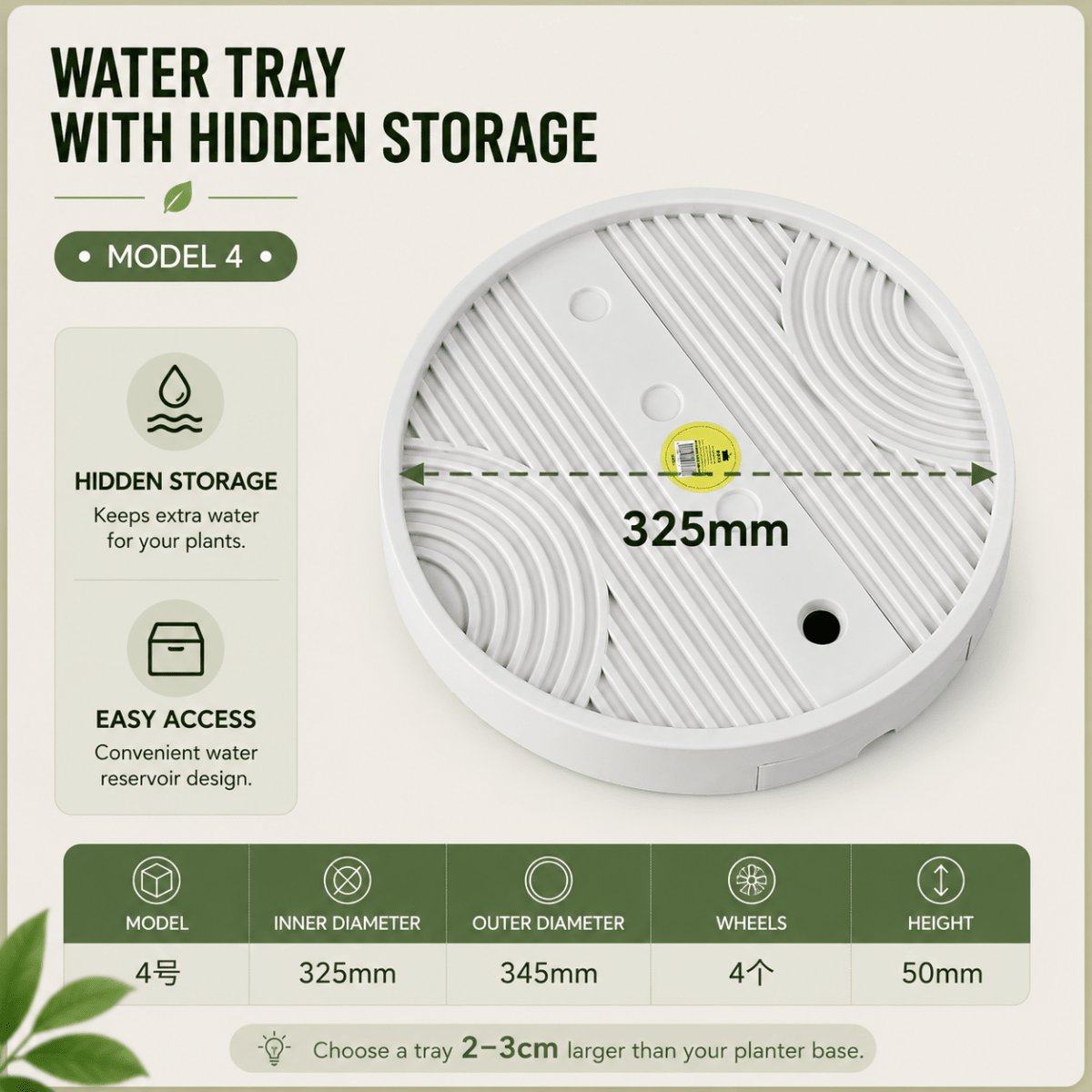 Plant Trolley Tray with Wheels - Plant Accessories - 5282075949755 - Tumbleweed Plants - Online Plant Delivery Singapore
