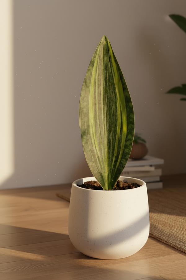 Whale Fin Variegated Snake Plant - Large - Potted plant -  Tumbleweed Plants