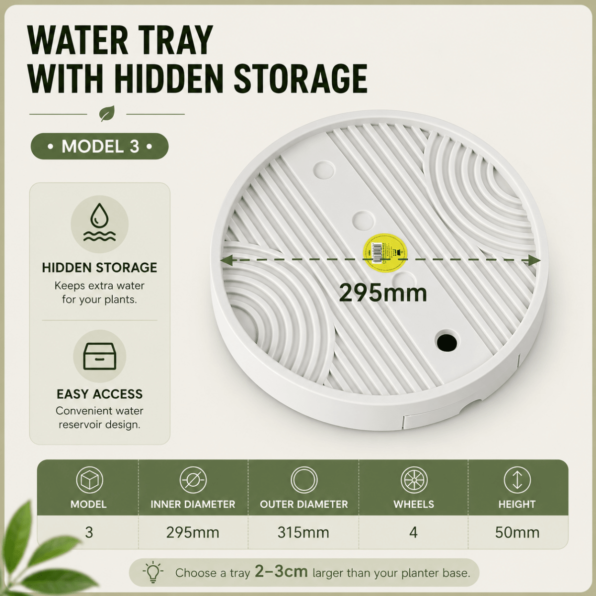 Plant Trolley Tray with Wheels - Plant Accessories - 5282075949752 - Tumbleweed Plants - Online Plant Delivery Singapore
