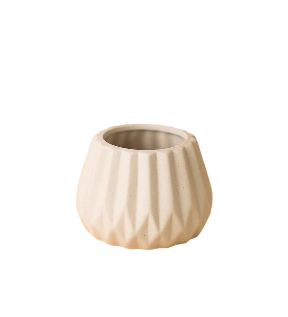 Geometric Mini Pots White - C - Pots - Tumbleweed Plants - Online Plant Delivery Singapore