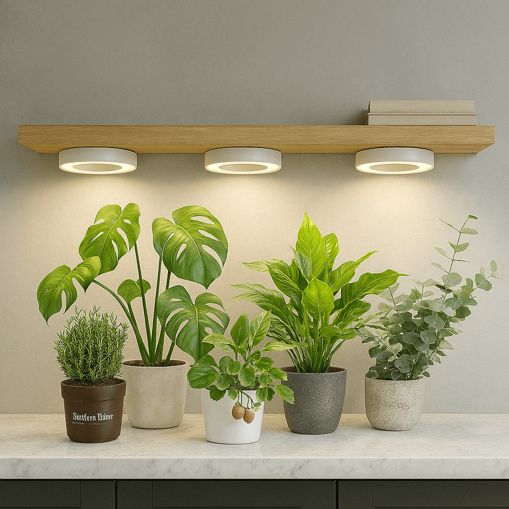 Photo inspiration: Visual Reference: Halo Shelves Plant Lights