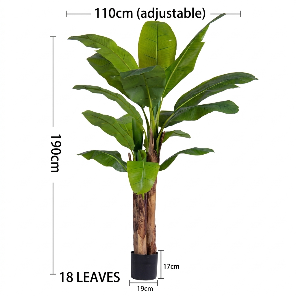 Tropical Banana Tree Artificial Plant