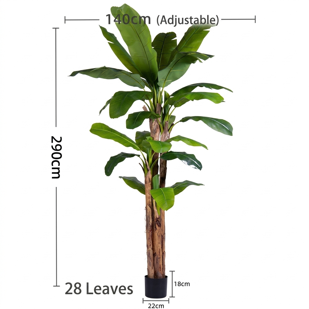 Tropical Banana Tree Artificial Plant