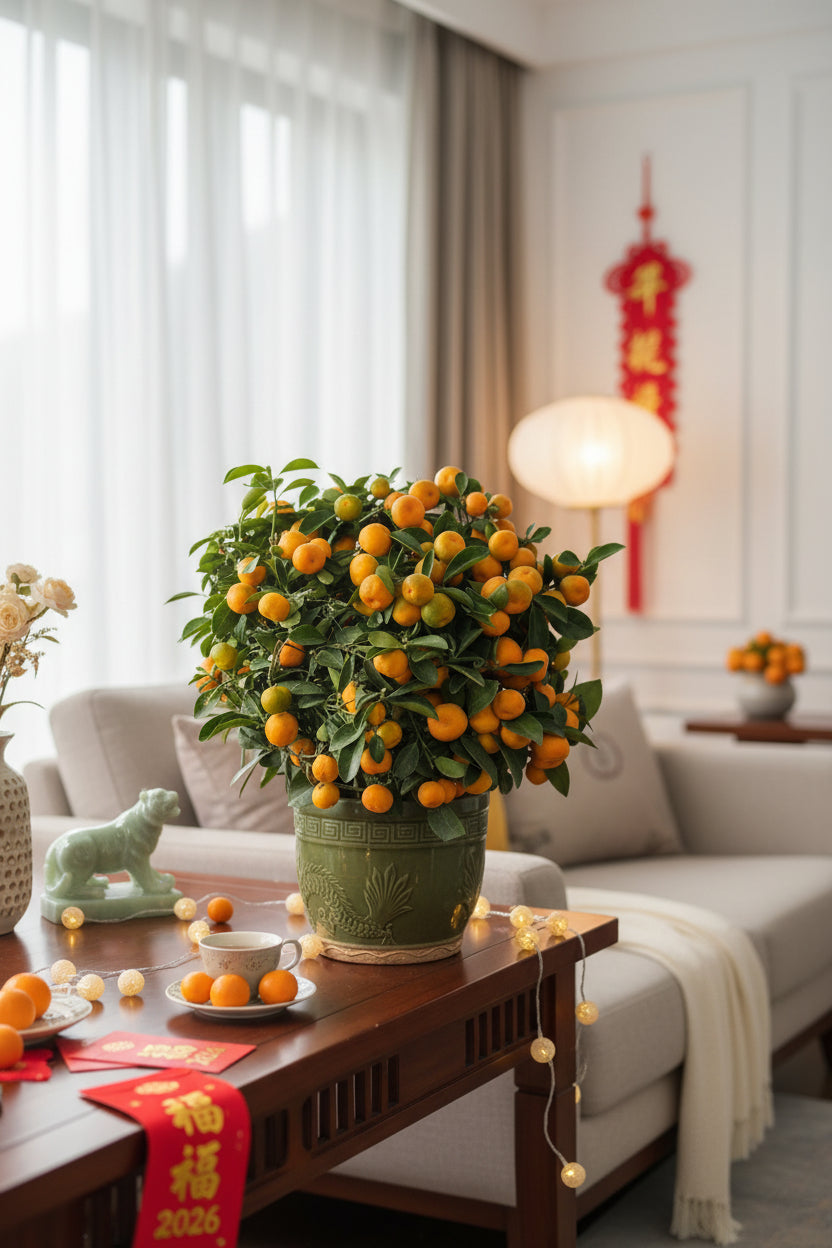Prosperous Golden Orange Tree Standard