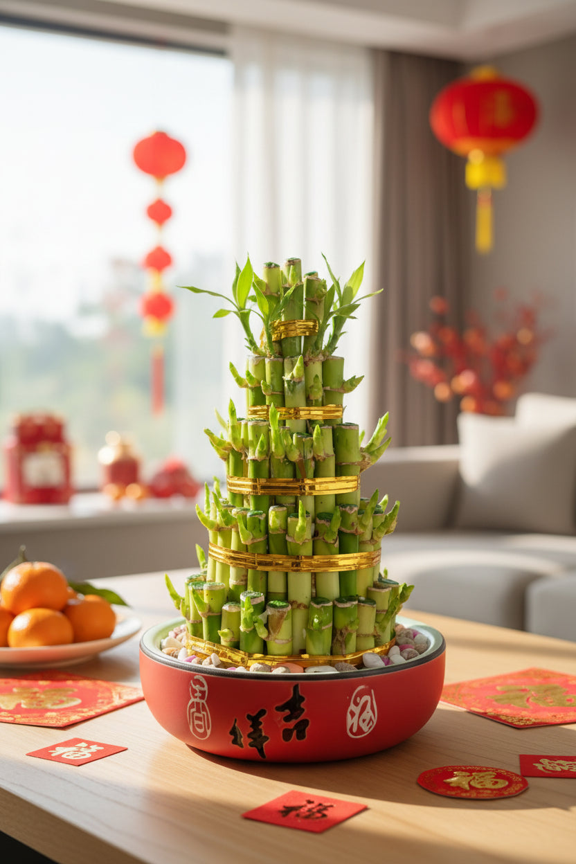 Lucky Bamboo Five-Tier Prosperity Tower