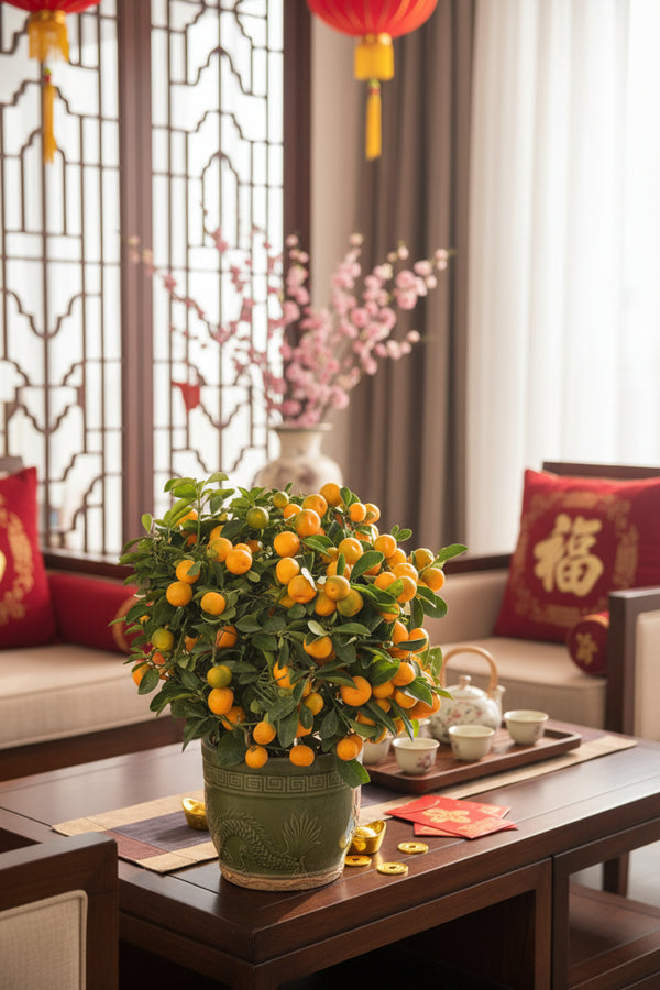 Prosperous Golden Orange Tree Standard