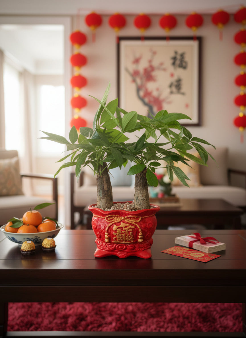 money tree arrangement Twin Peaks Fortune – Double Money Tree Arrangement