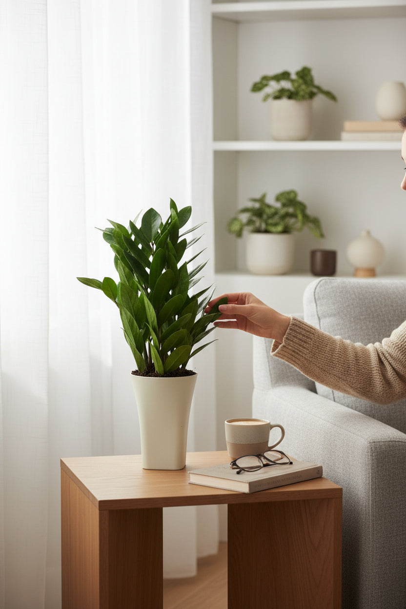 Little ZZ Plant in Self Watering Planter