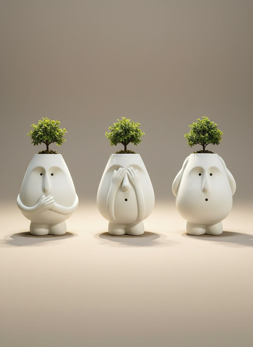 Mimo Trio Pots – See, Hear & Speak No Evil Set