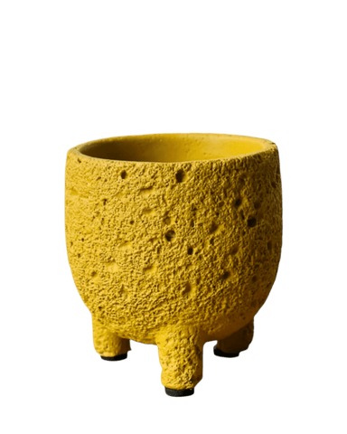 Anya Cement Pot Mini - mustard