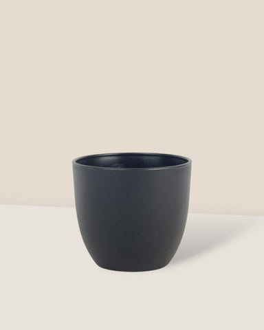 Luxe Plastic Pot - XS - Black / 9cm