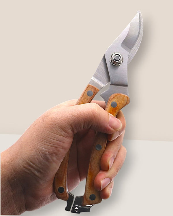 Pruning Shears - Wood Handle - Tool - Tumbleweed Plants - Online Plant Delivery Singapore