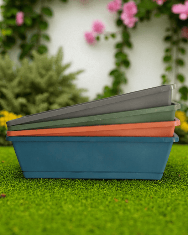 plastic storage bin planter Rectangle Plastic Planter Box