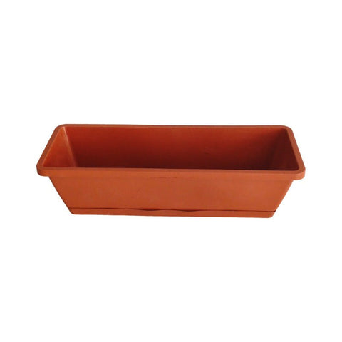 Rectangle Plastic Planter Box - Red
