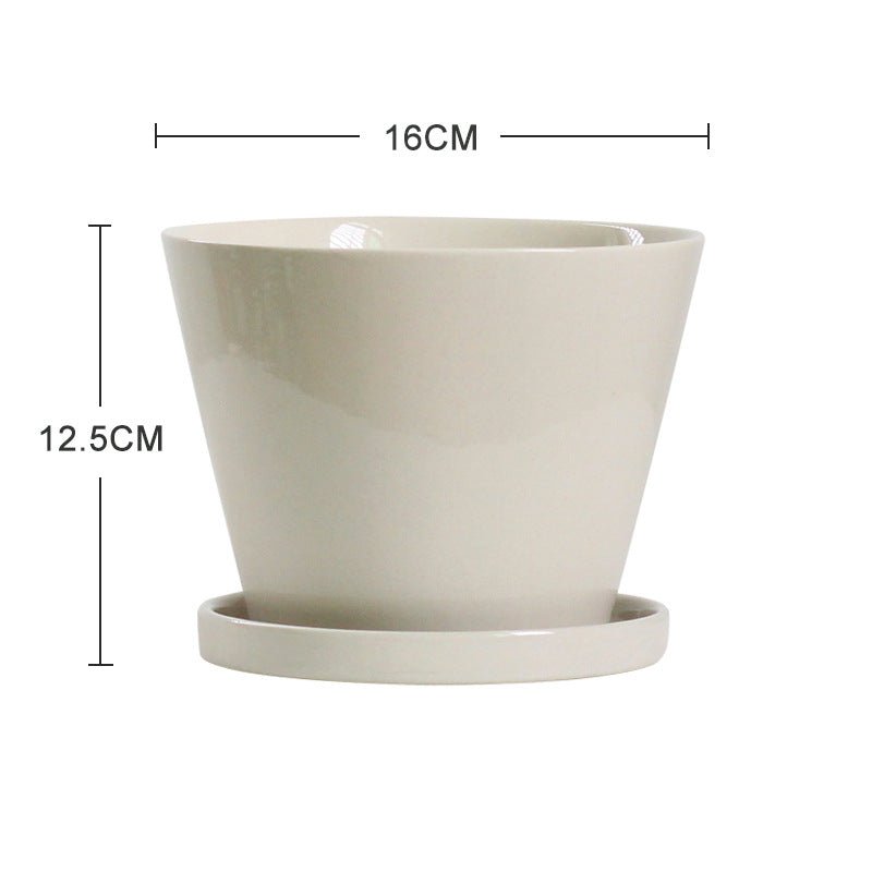 Retro Glazed Planter - Planter - 5648632823312 - Tumbleweed Plants - Online Plant Delivery Singapore