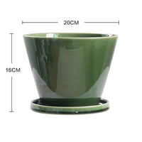 Retro Glazed Planter - Planter - 5648632823314 - Tumbleweed Plants - Online Plant Delivery Singapore