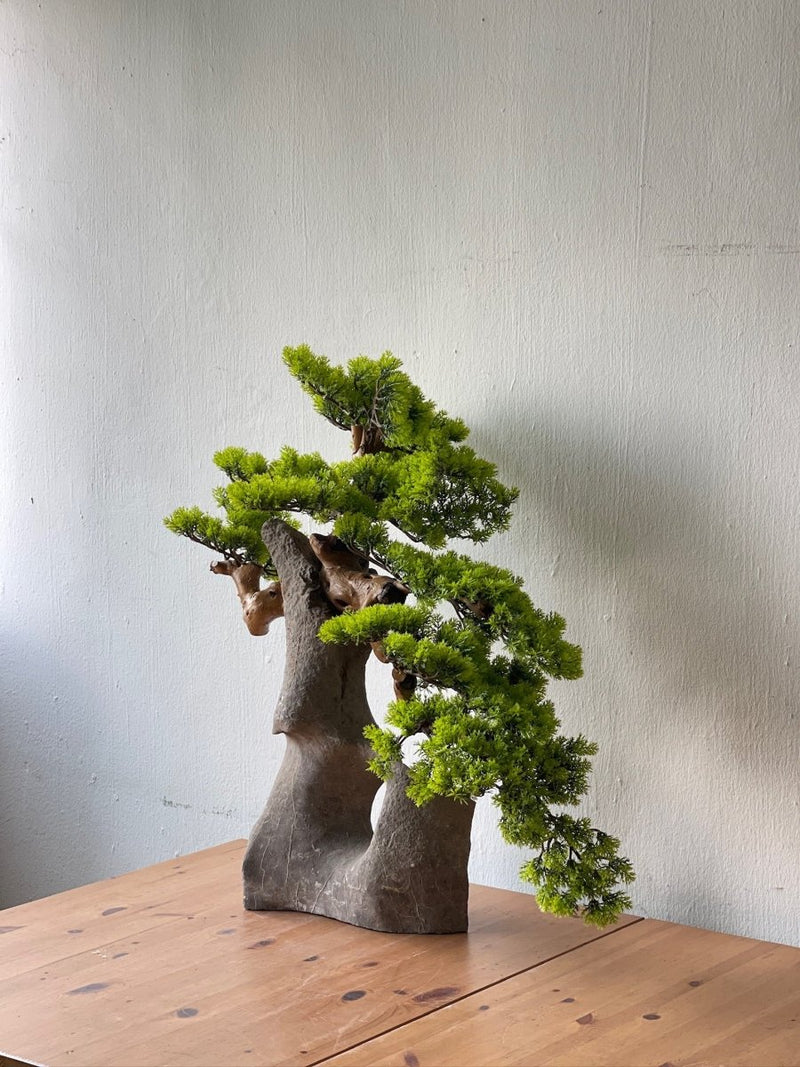 Sculpted Bonsai on Stone Centerpiece - Real - Trunk Artificial - Plant Arrangement - 5516314535781 - Tumbleweed Plants - Online Plant Delivery Singapore