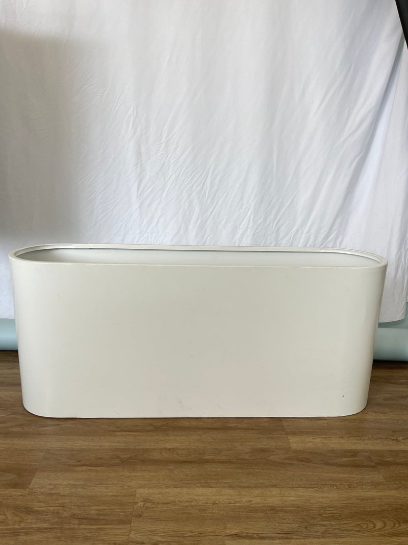 Second Chance: Matte White Planter Box Rounded - Pot - Tumbleweed Plants - Online Plant Delivery Singapore