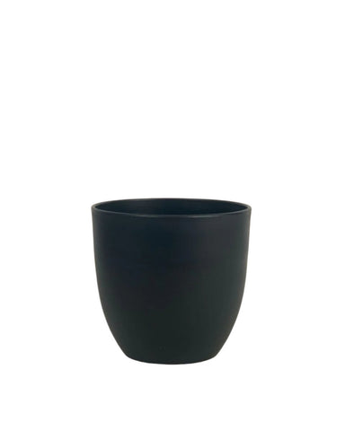 Small Luxe Plastic Pot - Black