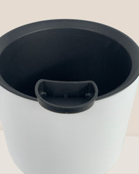 Small Self Watering Pot with Stand - white - Pot - Tumbleweed Plants - Online Plant Delivery Singapore