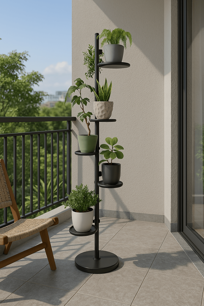 pole plant stand indoor Spira Pole Plant Stand