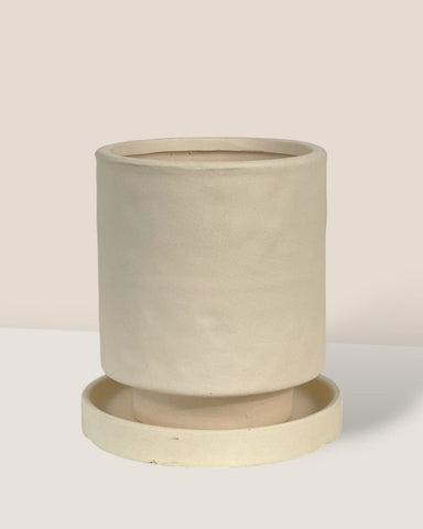Tall Astra Pot - Medium - cream