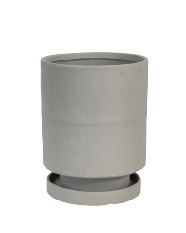 Tall Small Astra Pot - grey / 11.5cm