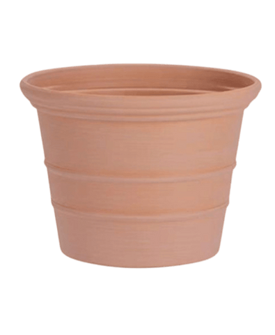 Terra Airstone Pots - Large - 23cm / white terracotta colour