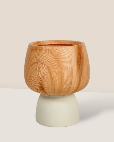 Terracotta Wooden Pot