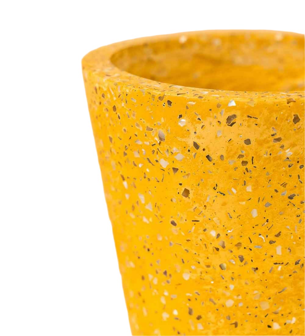 Terrazzo Pots - golden yellow - Pots - Tumbleweed Plants - Online Plant Delivery Singapore