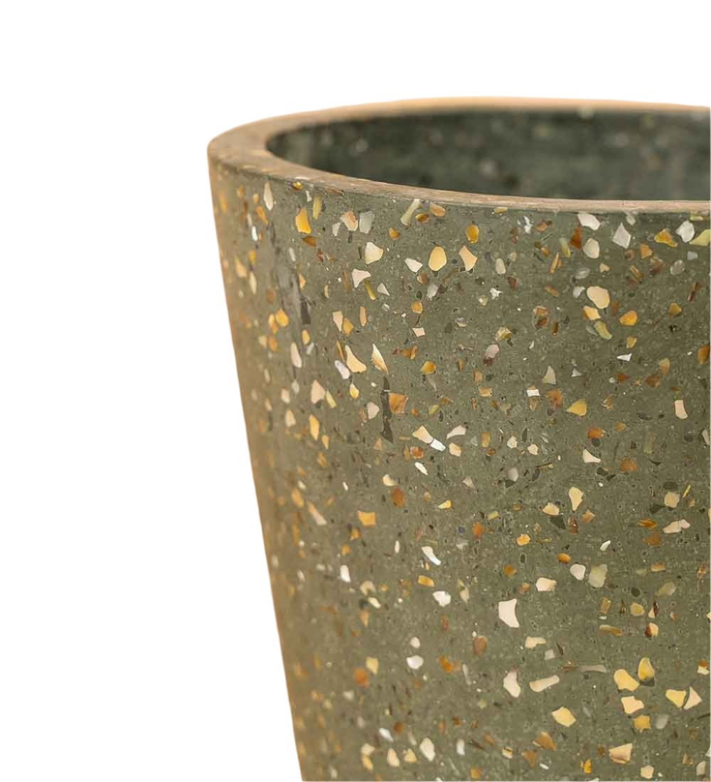 Terrazzo Pots - olive green