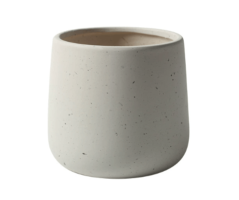 Tulip Pot - Medium - cream dots