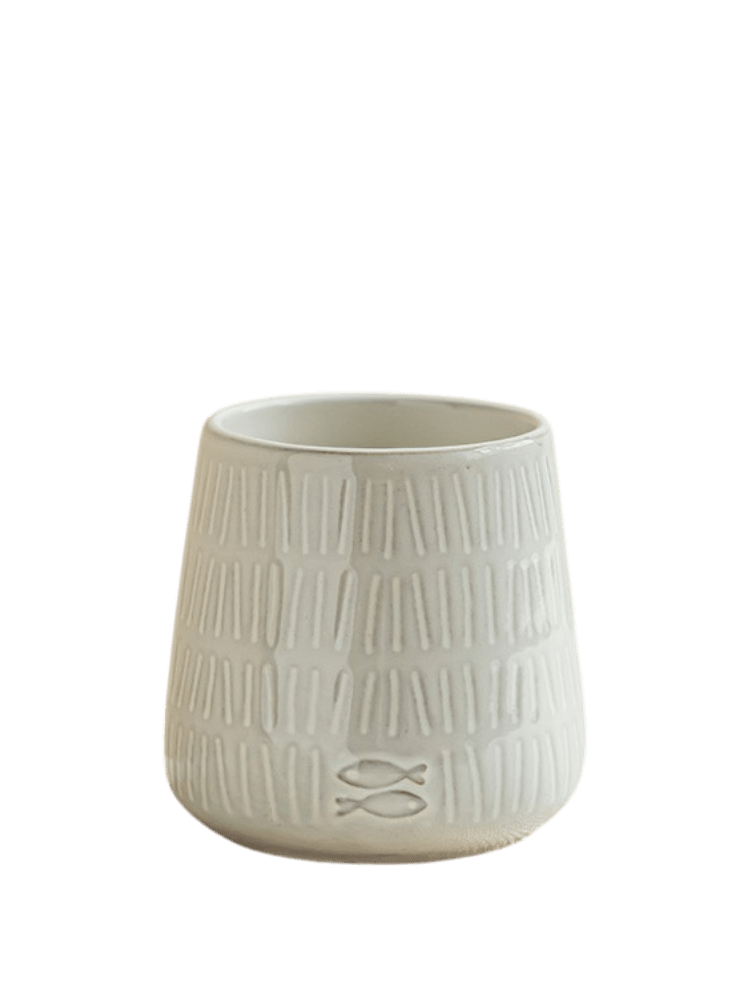 Twiggy White Glazed Pot - Pots - 5851054787689 - Tumbleweed Plants - Online Plant Delivery Singapore