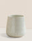 Twiggy White Glazed Pot