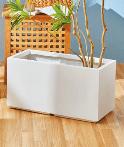 Vina Planter Box - ivory white / 35x15x12